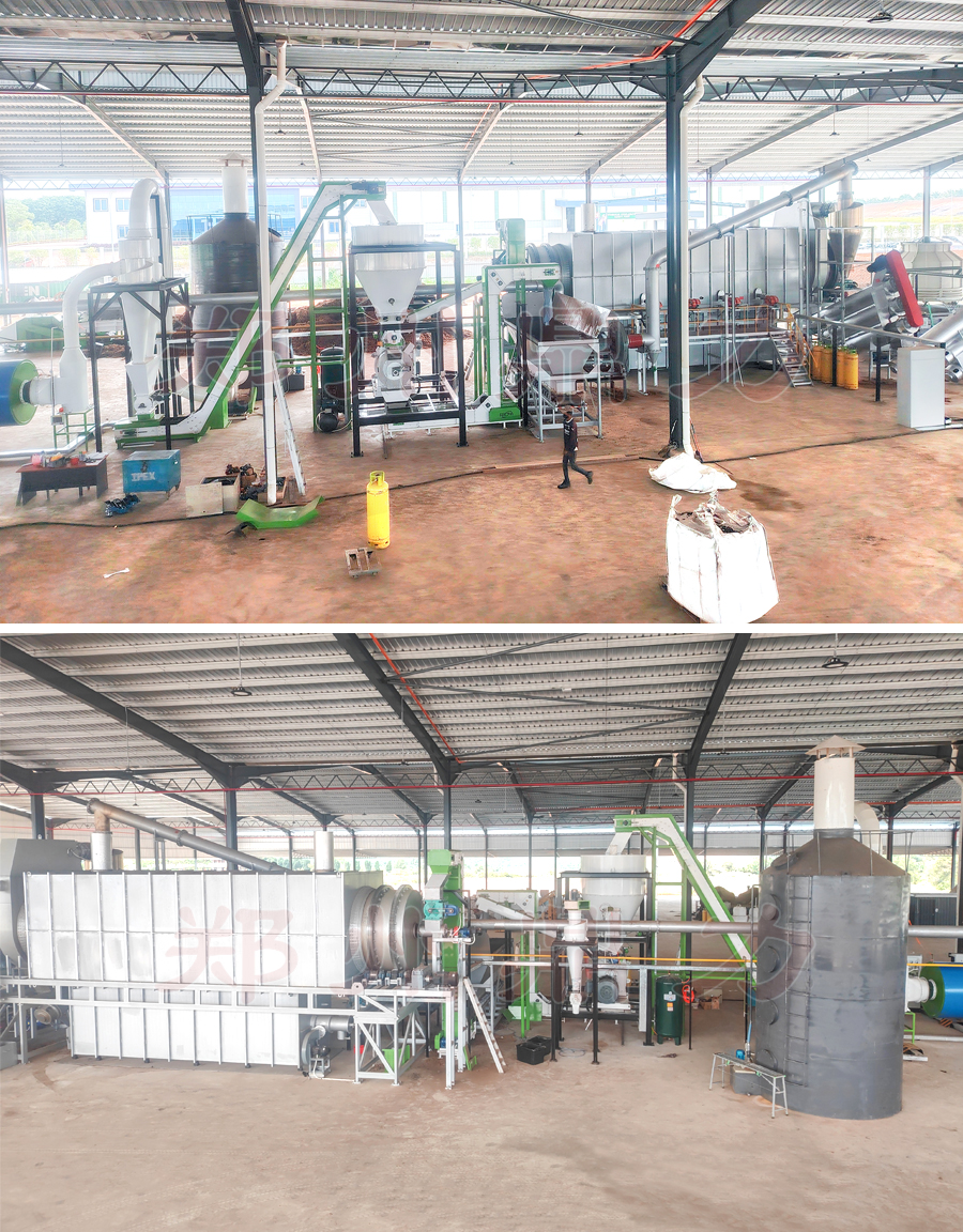 馬來西亞棕櫚顆粒烘干制炭設備