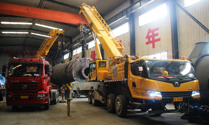 大型玉米酒糟烘干機發往廣西圖