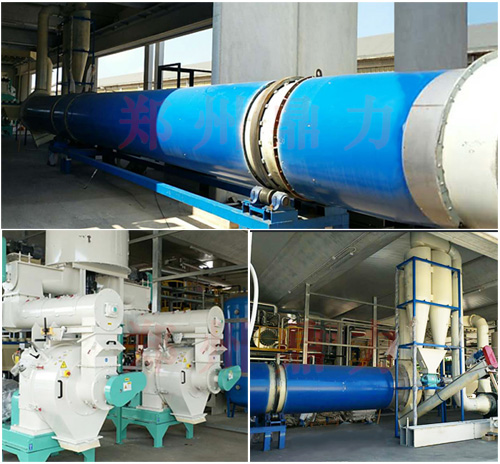 木屑烘干制粒生產現場